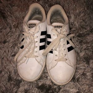 adidas neo cloudfoam white sneakers